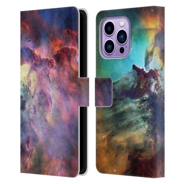 Cosmo18 Space Lagoon Nebula Leather Book Wallet Case Cover For Apple iPhone 14 Pro Max