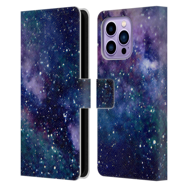 Cosmo18 Space Milky Way Leather Book Wallet Case Cover For Apple iPhone 14 Pro Max