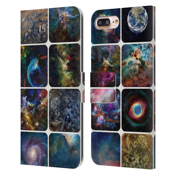 Cosmo18 Space The Amazing Universe Leather Book Wallet Case Cover For Apple iPhone 7 Plus / iPhone 8 Plus