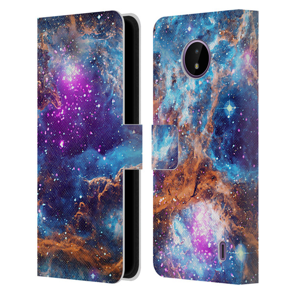 Cosmo18 Space Lobster Nebula Leather Book Wallet Case Cover For Nokia C10 / C20