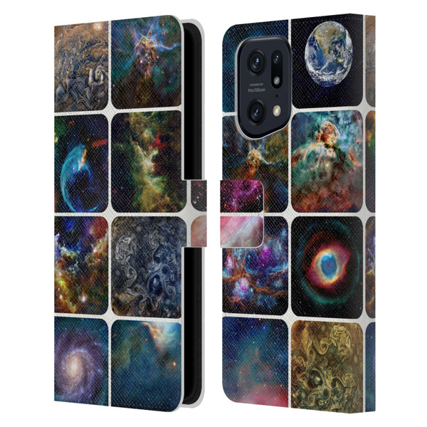 Cosmo18 Space The Amazing Universe Leather Book Wallet Case Cover For OPPO Find X5 Pro