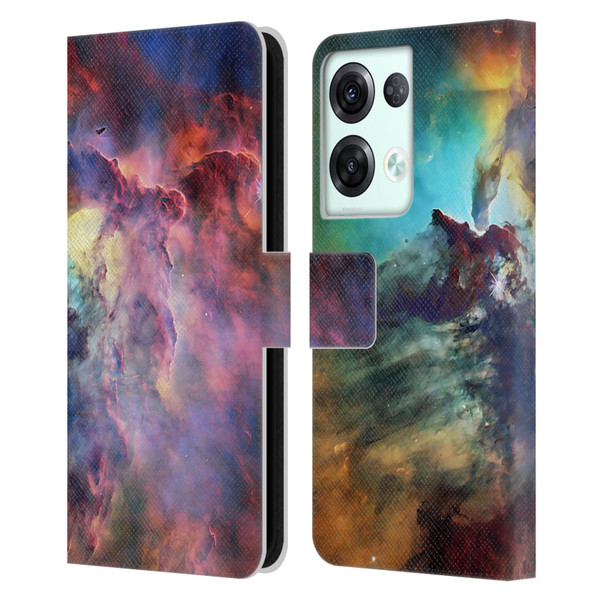 Cosmo18 Space Lagoon Nebula Leather Book Wallet Case Cover For OPPO Reno8 Pro