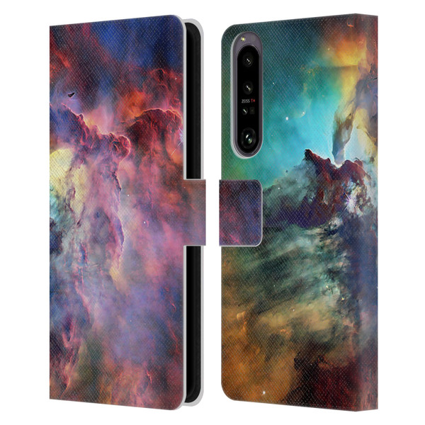 Cosmo18 Space Lagoon Nebula Leather Book Wallet Case Cover For Sony Xperia 1 IV