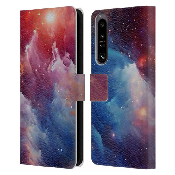 Cosmo18 Space Mysterious Space Leather Book Wallet Case Cover For Sony Xperia 1 IV