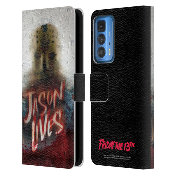 Friday the 13th Part VI Jason Lives Key Art Poster 2 Leather Book Wallet Case Cover For Motorola Edge 20 Pro