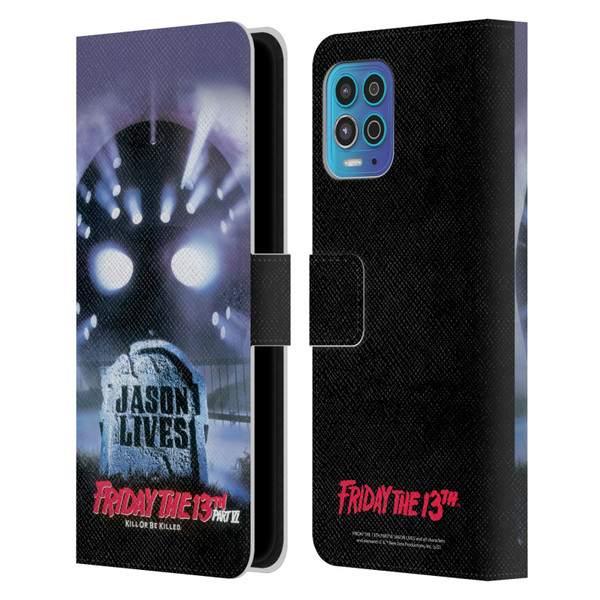 Friday the 13th Part VI Jason Lives Key Art Poster Leather Book Wallet Case Cover For Motorola Moto G100