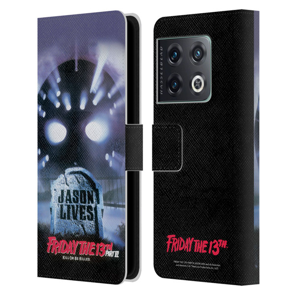 Friday the 13th Part VI Jason Lives Key Art Poster Leather Book Wallet Case Cover For OnePlus 10 Pro