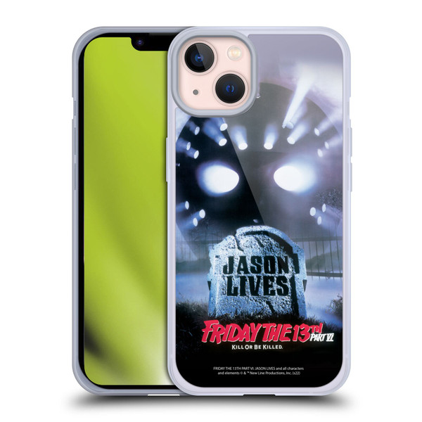 Friday the 13th Part VI Jason Lives Key Art Poster Soft Gel Case for Apple iPhone 13