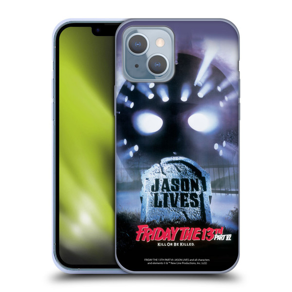 Friday the 13th Part VI Jason Lives Key Art Poster Soft Gel Case for Apple iPhone 14