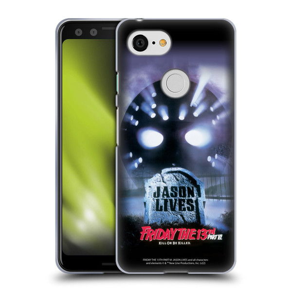 Friday the 13th Part VI Jason Lives Key Art Poster Soft Gel Case for Google Pixel 3