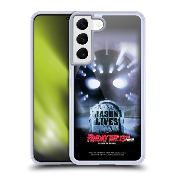 Friday the 13th Part VI Jason Lives Key Art Poster Soft Gel Case for Samsung Galaxy S22 5G