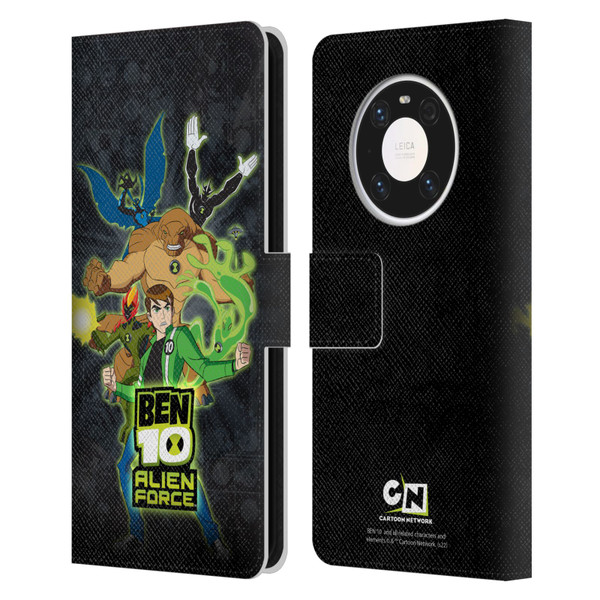 Ben 10: Alien Force Graphics Character Art Leather Book Wallet Case Cover For Huawei Mate 40 Pro 5G