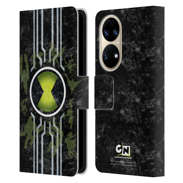 Ben 10: Alien Force Graphics Omnitrix Leather Book Wallet Case Cover For Huawei P50