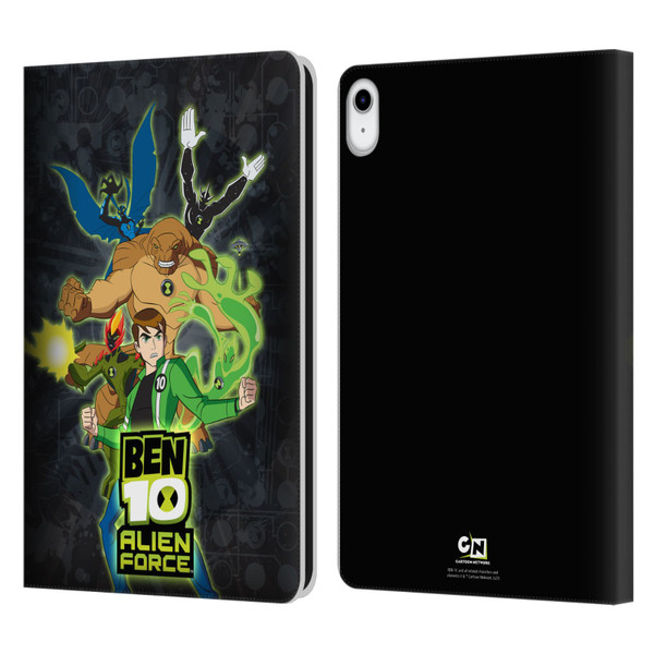 Ben 10: Alien Force Graphics Character Art Leather Book Wallet Case Cover For Apple iPad 10.9 (2022)