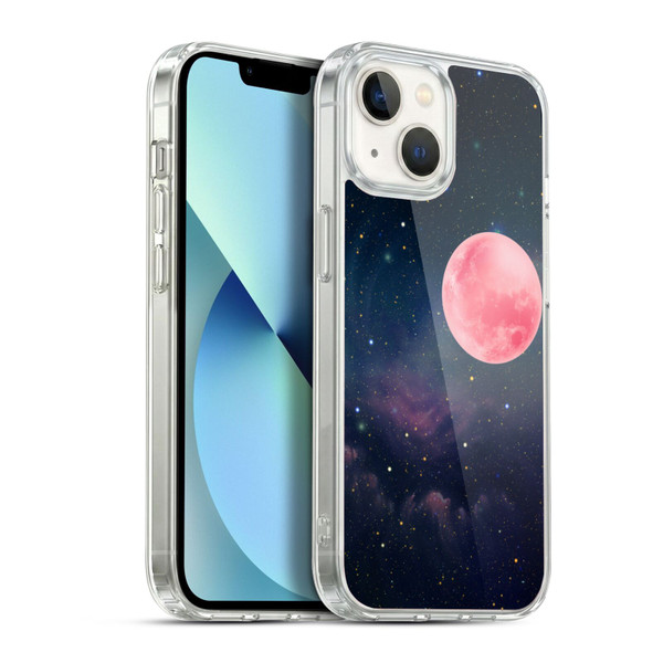 Cosmo18 Space Pink Moon Soft Gel Case for Apple iPhone 13