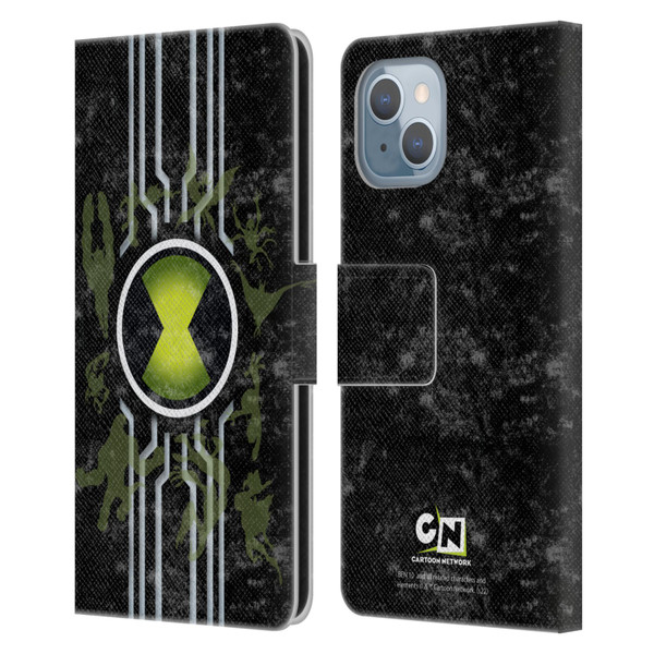 Ben 10: Alien Force Graphics Omnitrix Leather Book Wallet Case Cover For Apple iPhone 14