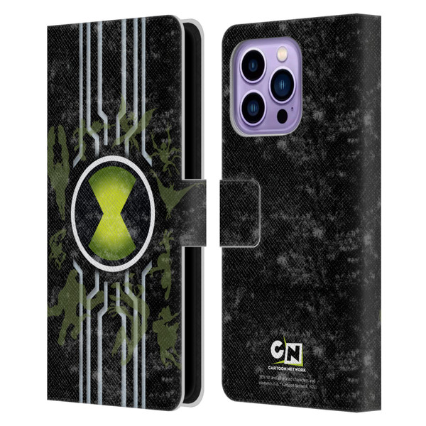 Ben 10: Alien Force Graphics Omnitrix Leather Book Wallet Case Cover For Apple iPhone 14 Pro Max