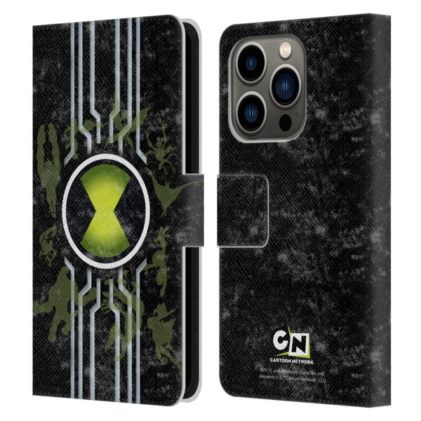 Ben 10: Alien Force Graphics Omnitrix Leather Book Wallet Case Cover For Apple iPhone 14 Pro