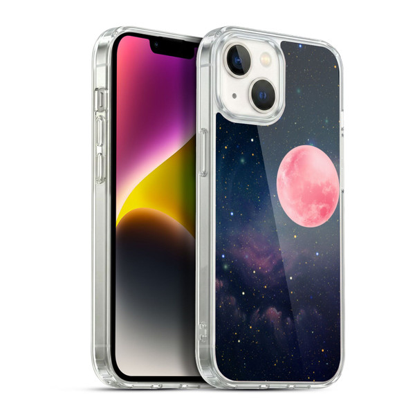 Cosmo18 Space Pink Moon Soft Gel Case for Apple iPhone 14