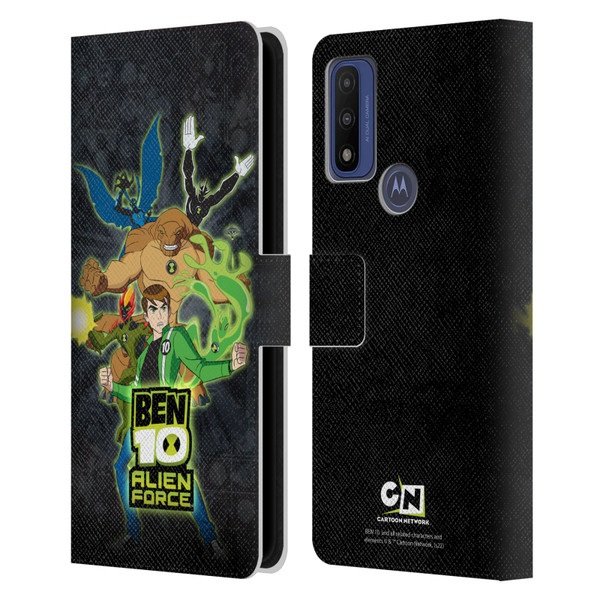 Ben 10: Alien Force Graphics Character Art Leather Book Wallet Case Cover For Motorola G Pure