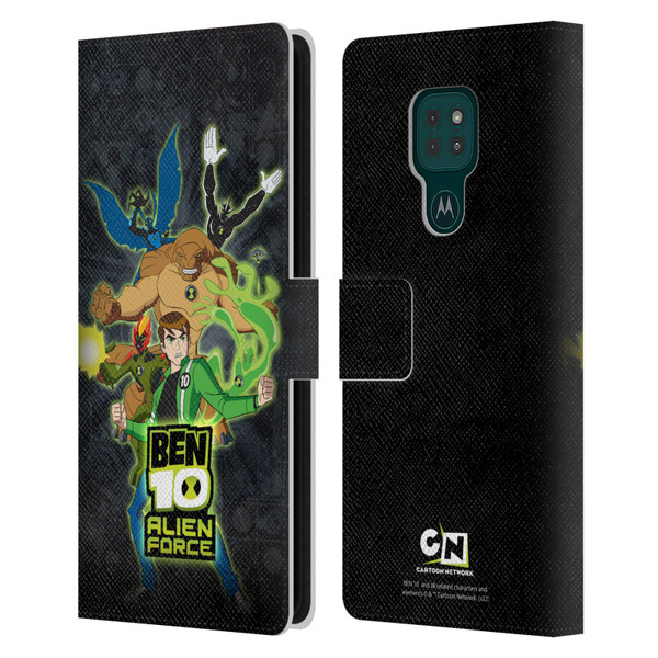 Ben 10: Alien Force Graphics Character Art Leather Book Wallet Case Cover For Motorola Moto G9 Play
