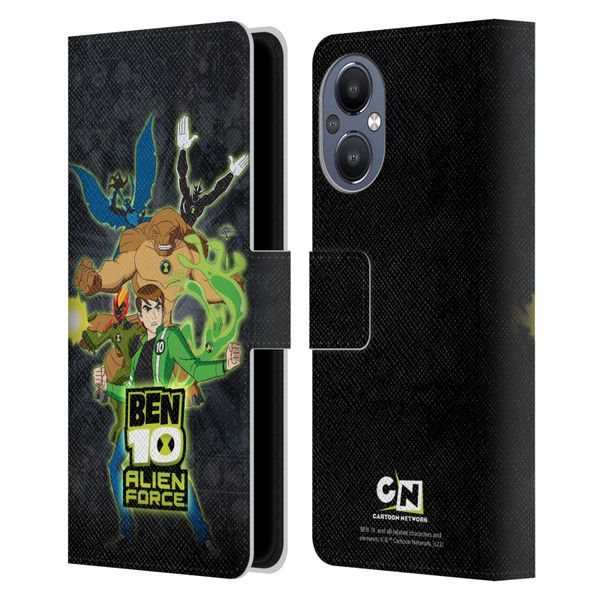 Ben 10: Alien Force Graphics Character Art Leather Book Wallet Case Cover For OnePlus Nord N20 5G