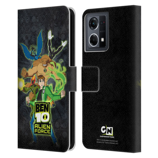 Ben 10: Alien Force Graphics Character Art Leather Book Wallet Case Cover For OPPO Reno8 4G