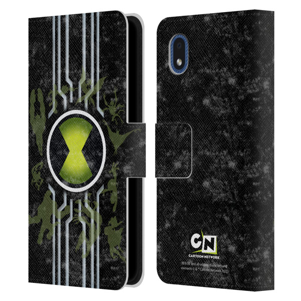 Ben 10: Alien Force Graphics Omnitrix Leather Book Wallet Case Cover For Samsung Galaxy A01 Core (2020)