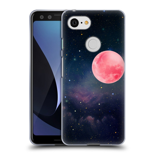 Cosmo18 Space Pink Moon Soft Gel Case for Google Pixel 3