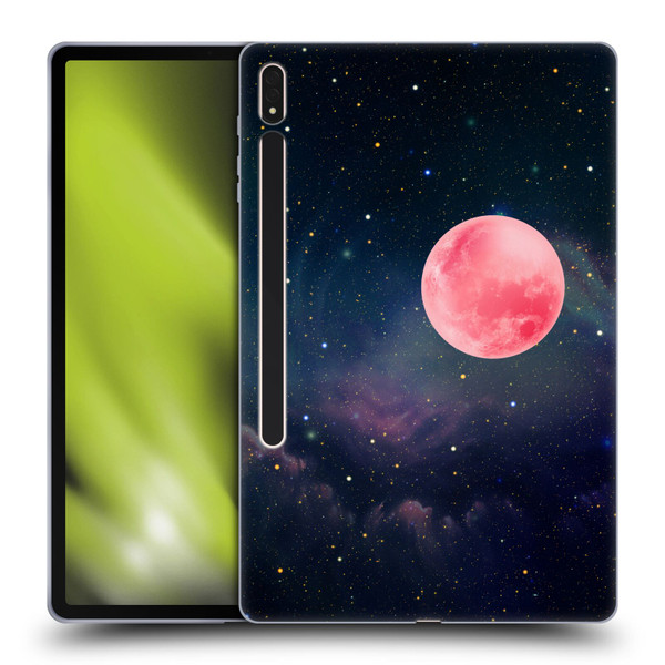 Cosmo18 Space Pink Moon Soft Gel Case for Samsung Galaxy Tab S8 Plus