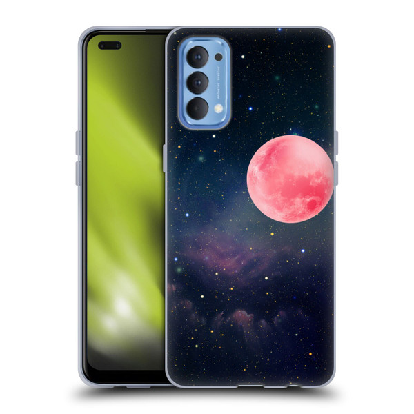 Cosmo18 Space Pink Moon Soft Gel Case for OPPO Reno 4 5G