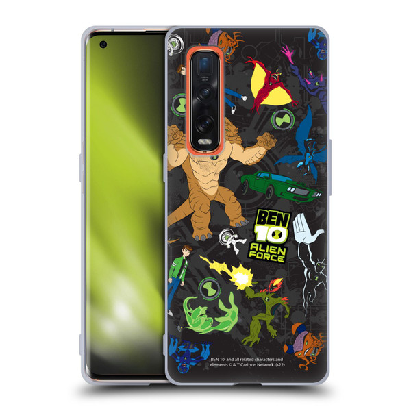 Ben 10: Alien Force Graphics Character Art Soft Gel Case for OPPO Find X2 Pro 5G