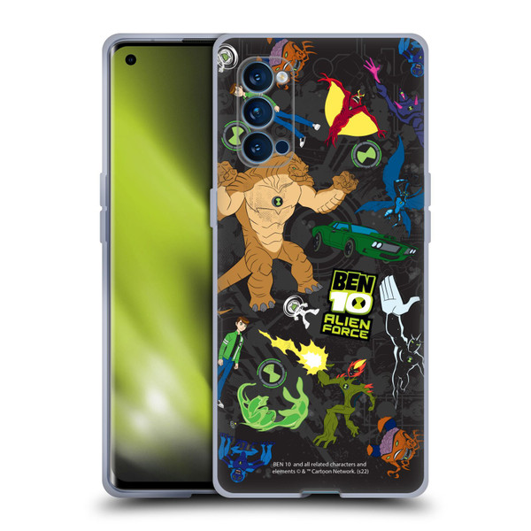 Ben 10: Alien Force Graphics Character Art Soft Gel Case for OPPO Reno 4 Pro 5G