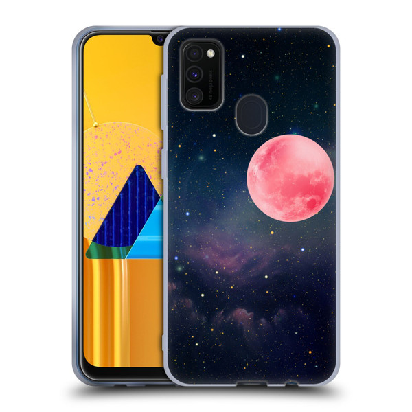 Cosmo18 Space Pink Moon Soft Gel Case for Samsung Galaxy M30s (2019)/M21 (2020)