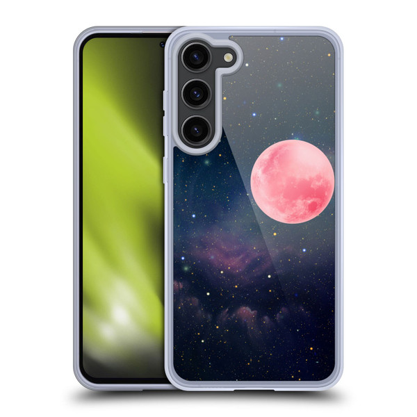 Cosmo18 Space Pink Moon Soft Gel Case for Samsung Galaxy S23+ 5G