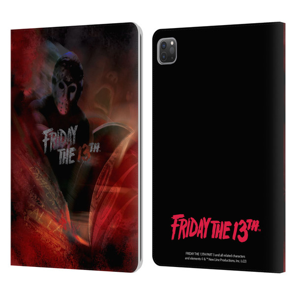 Friday the 13th Part III Key Art Poster Leather Book Wallet Case Cover For Apple iPad Pro 11 2020 / 2021 / 2022