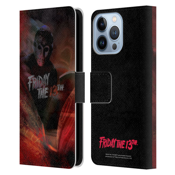 Friday the 13th Part III Key Art Poster Leather Book Wallet Case Cover For Apple iPhone 13 Pro