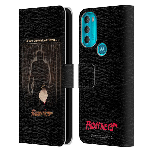 Friday the 13th Part III Key Art Poster 3 Leather Book Wallet Case Cover For Motorola Moto G71 5G