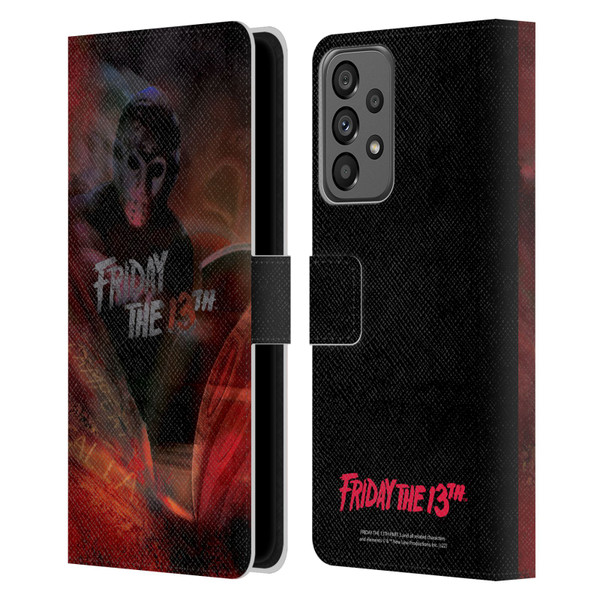 Friday the 13th Part III Key Art Poster Leather Book Wallet Case Cover For Samsung Galaxy A73 5G (2022)