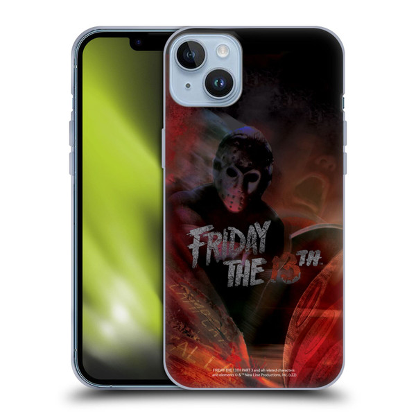 Friday the 13th Part III Key Art Poster Soft Gel Case for Apple iPhone 14 Plus
