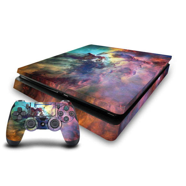 Cosmo18 Art Mix Lagoon Nebula Vinyl Sticker Skin Decal Cover for Sony PS4 Slim Console & Controller