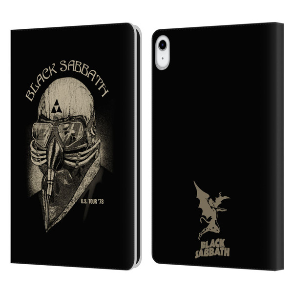 Black Sabbath Key Art US Tour 78 Leather Book Wallet Case Cover For Apple iPad 10.9 (2022)