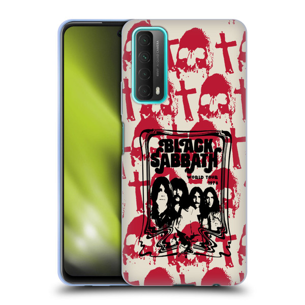 Black Sabbath Key Art Skull Cross World Tour Soft Gel Case for Huawei P Smart (2021)