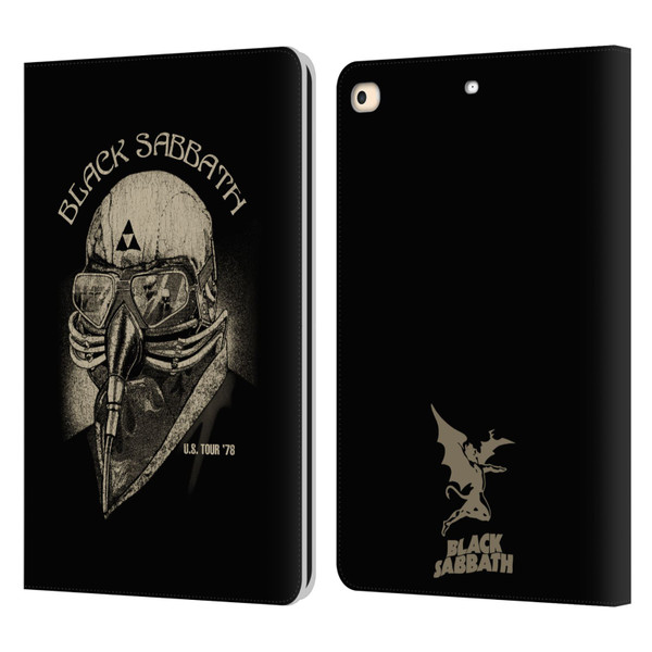 Black Sabbath Key Art US Tour 78 Leather Book Wallet Case Cover For Apple iPad 9.7 2017 / iPad 9.7 2018