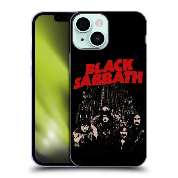 Black Sabbath Key Art Red Logo Soft Gel Case for Apple iPhone 13 Mini