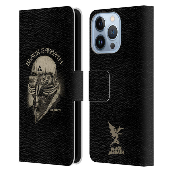Black Sabbath Key Art US Tour 78 Leather Book Wallet Case Cover For Apple iPhone 13 Pro