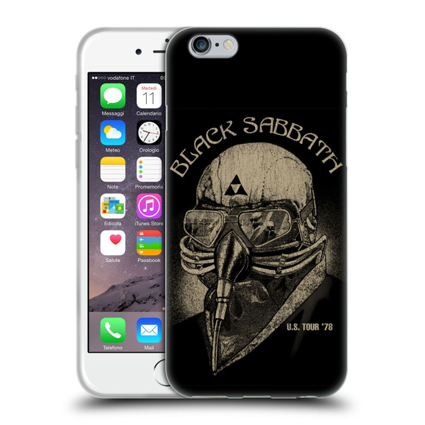 Black Sabbath Key Art US Tour 78 Soft Gel Case for Apple iPhone 6 / iPhone 6s