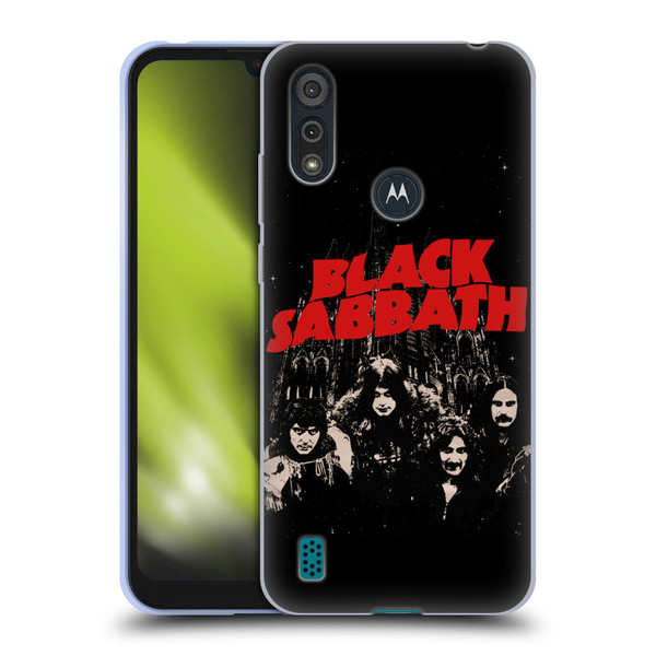 Black Sabbath Key Art Red Logo Soft Gel Case for Motorola Moto E6s (2020)