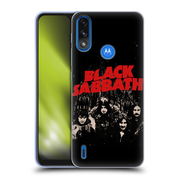 Black Sabbath Key Art Red Logo Soft Gel Case for Motorola Moto E7 Power / Moto E7i Power