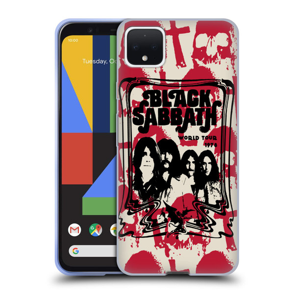 Black Sabbath Key Art Skull Cross World Tour Soft Gel Case for Google Pixel 4 XL